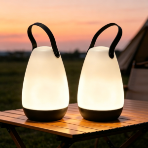 2-Pack Outdoor Rechargeable Table lamp, IP44 Waterproof, Remote