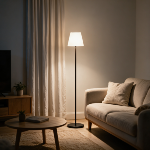 Solar Outdoor Floor Lamp, Waterproof Metal Material with Remote