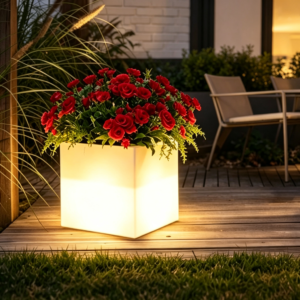 16-Inch LED Flower Pot Light, Rechargeable, Remote control for RGB
